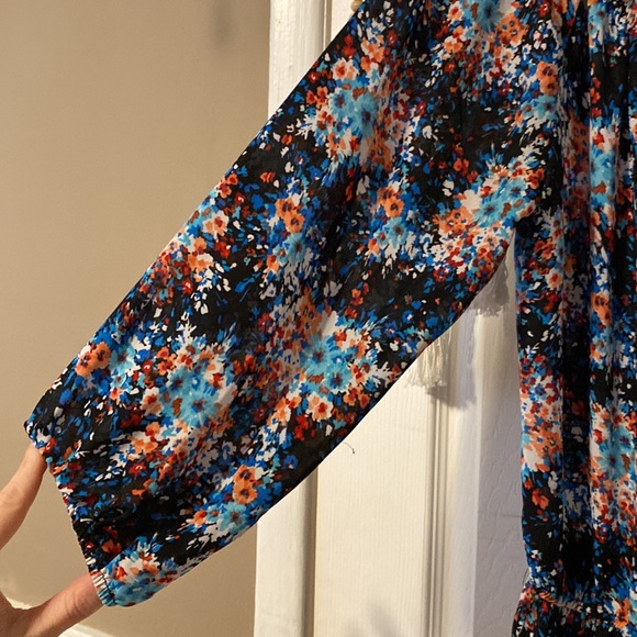 Design lab black multi color print romper - Picture 4 of 7